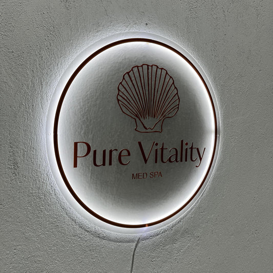 Frosted Custom Sign Business Logo, Backlit Acrylic Sign, Personalized Business Name Sign, Salon Wall Decor, Office Sign, Storefront Sign