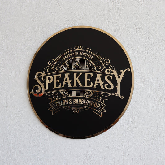 Business Round Mirror Logo Sign, Custom 3D Acrylic Sign, Modern Office Wall Decor, Personalized Company Logo, Reception Desk Sign