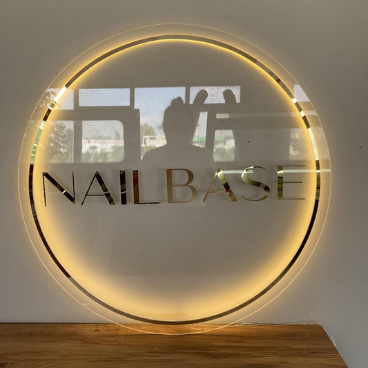 Custom 3D Business Logo Sign, Backlit Acrylic Sign, Personalized Business Name Sign, Salon Wall Decor, Office Sign, Storefront Sign