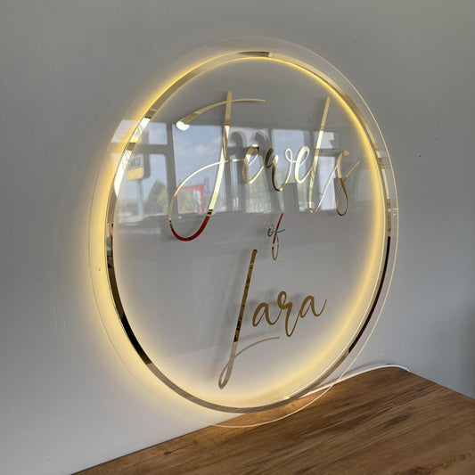 Custom 3D Business Logo Sign, Backlit Acrylic Sign, Personalized Business Name Sign, Salon Wall Decor, Office Sign, Storefront Sign