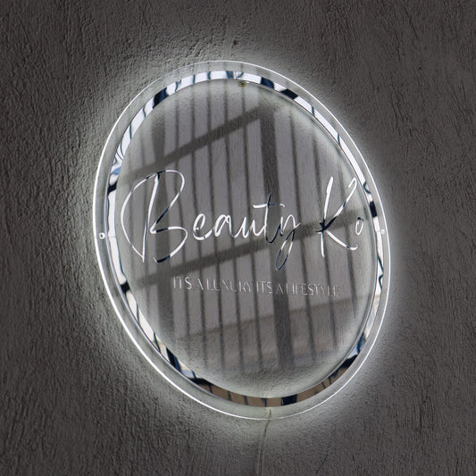 Custom Neon Sign Business Logo, Backlit Acrylic Sign, Personalized Business Name Sign, Salon Wall Decor, Office Sign, Storefront Sign