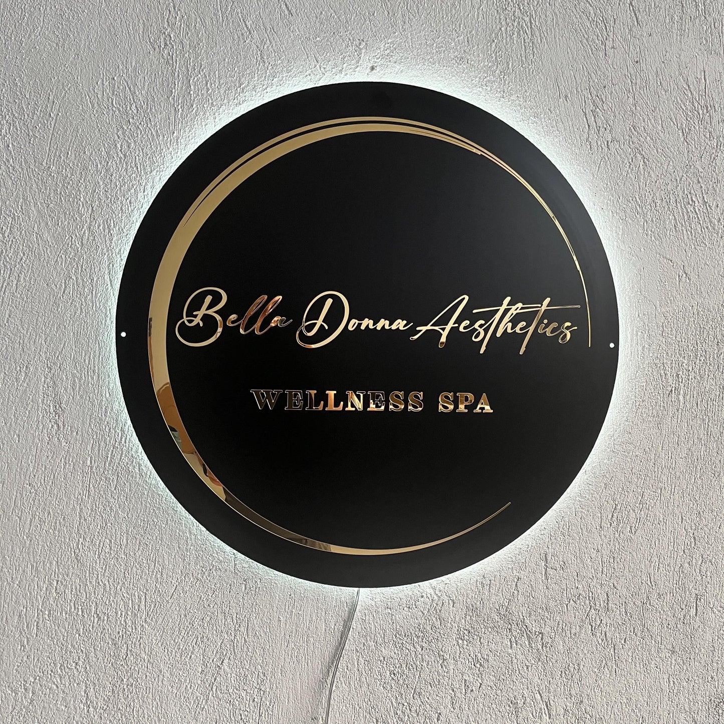 Custom Black Neon Business Logo Sign, Backlit Acrylic Sign, Personalized Business Name Sign, Salon Wall Decor, Office Sign, Storefront Sign