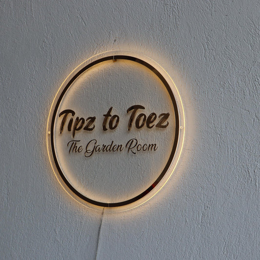 Rose Gold Mirror Custom Sign Business Logo, Backlit Acrylic Sign, Personalized Business Name Sign, Salon Wall Decor, Office Storefront Sign