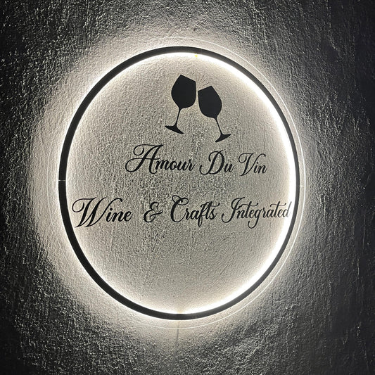 Gold Mirror Custom Sign Business Logo, Backlit Acrylic Sign, Personalized Business Name Sign, Salon Wall Decor, Office Sign, Storefront Sign