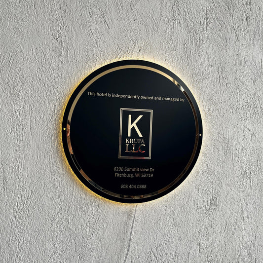 Custom Black Neon Business Logo Sign, Backlit Acrylic Sign, Personalized Business Name Sign, Salon Wall Decor, Office Sign, Storefront Sign