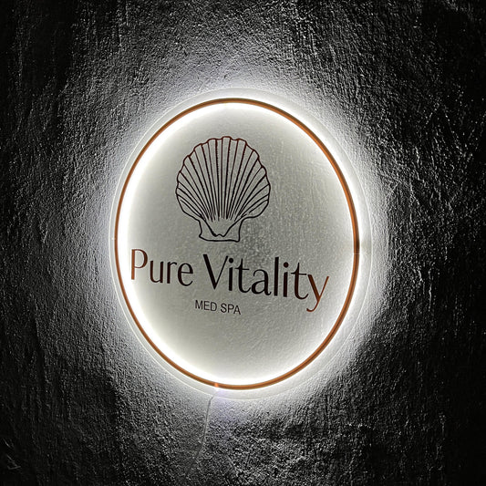 Frosted Custom Business Sign Logo, Backlit Acrylic Sign, Personalized Business Name Sign, Salon Wall Decor, Office Sign, Storefront Sign