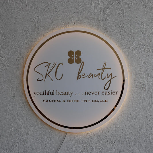 White Custom 3D Neon Sign Business Logo, Backlit Acrylic Sign, Personalized Business Name Sign, Salon Wall Decor, Office Sign, Store Sign