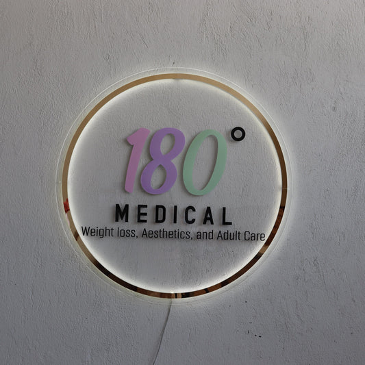 Uv Print Custom Sign Business Logo, Backlit Acrylic Sign, Personalized Business Name Sign, Salon Wall Decor, Office Sign, Store Sign