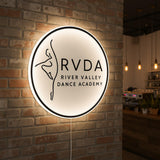 Custom Frosted Acrylic Round Neon Sign, Circle Shape with Frosted Background Business Logo Display Salon Spa Decor hc7kuk-m2.myshopify.com