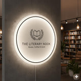 Custom Frosted Acrylic Round Neon Sign, Circle Shape with Frosted Background Business Logo Display Salon Spa Decor hc7kuk-m2.myshopify.com