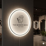 Custom Frosted Acrylic Round Neon Sign, Circle Shape with Frosted Background Business Logo Display Salon Spa Decor hc7kuk-m2.myshopify.com