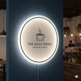 Custom Round Acrylic Nail Salon Sign with Neon LED Glow, Personalized Beauty Wall Logo for Esthetician, Spa or Glam Studio Business Decor hc7kuk-m2.myshopify.com