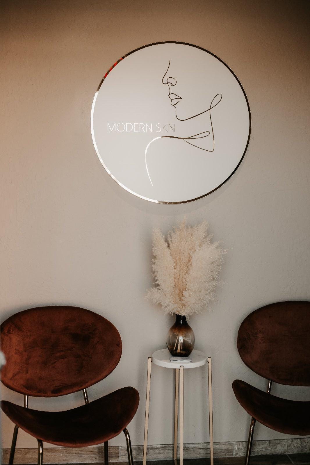 Custom Round Acrylic Salon Logo Sign with Metal Backing, Personalized Business Name Sign for Spa, Esthetician or Beauty Studio Decor hc7kuk-m2.myshopify.com