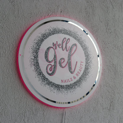 Business Neon Sign | Mirror Neon Sign |  Acrylic Custom Logo Decoration