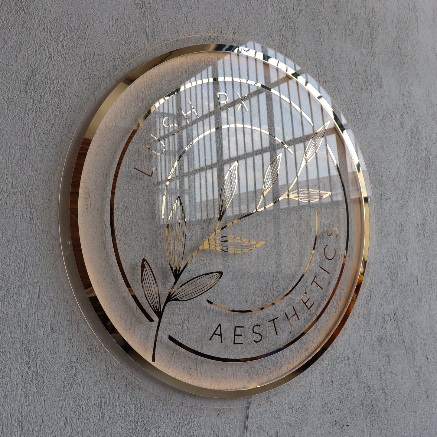 Business Neon Sign | Mirror Neon Sign |  Acrylic Custom Logo Decoration