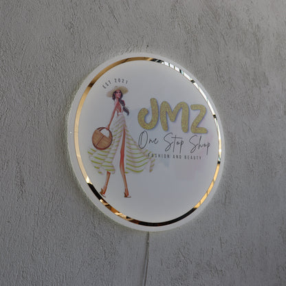 Business Neon Sign | Mirror Neon Sign |  Acrylic Custom Logo Decoration