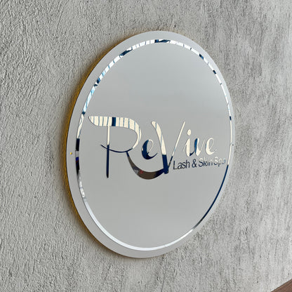 Business Neon Sign | Mirror Neon Sign |  Acrylic Custom Logo Decoration