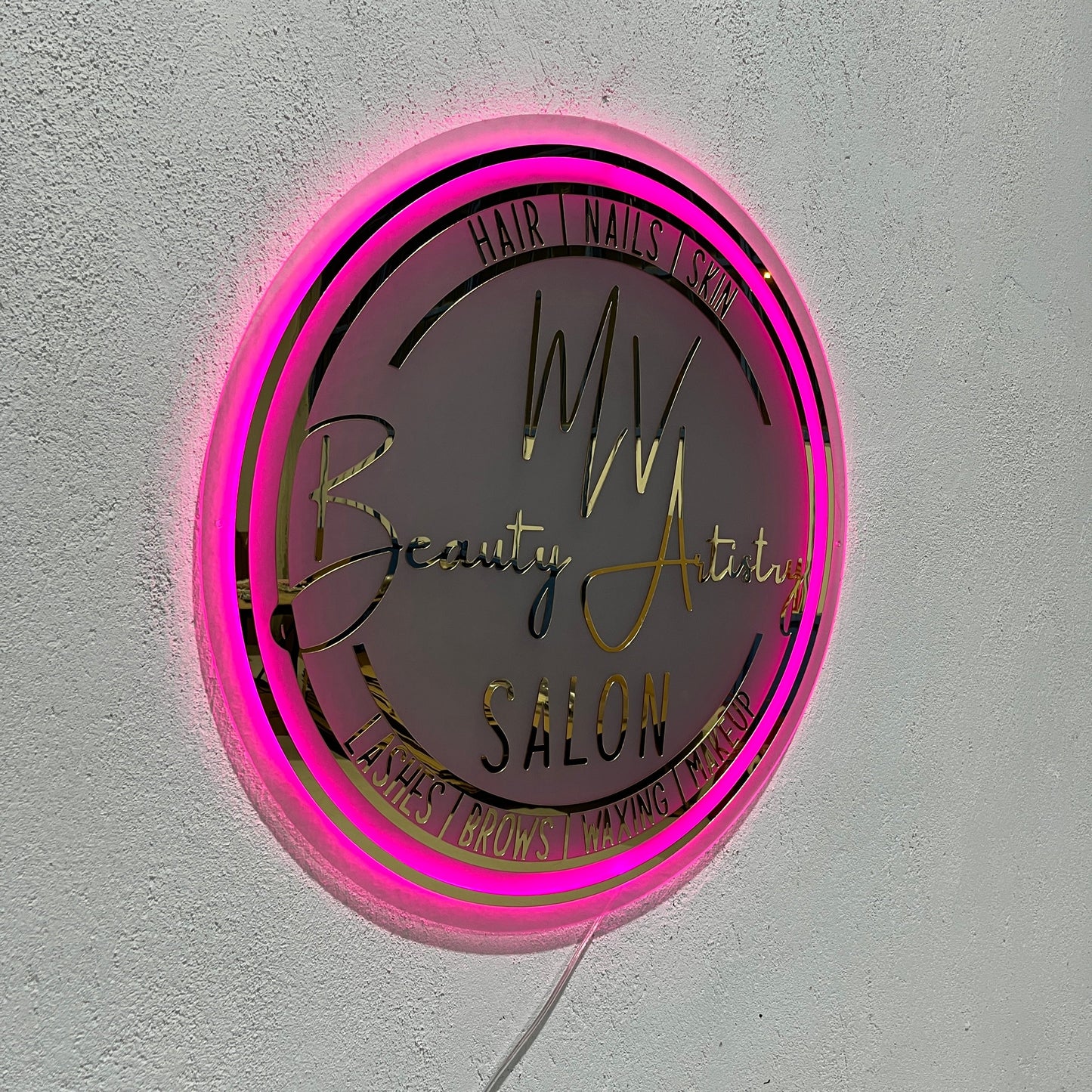 Business Neon Sign | Mirror Neon Sign |  Acrylic Custom Logo Decoration