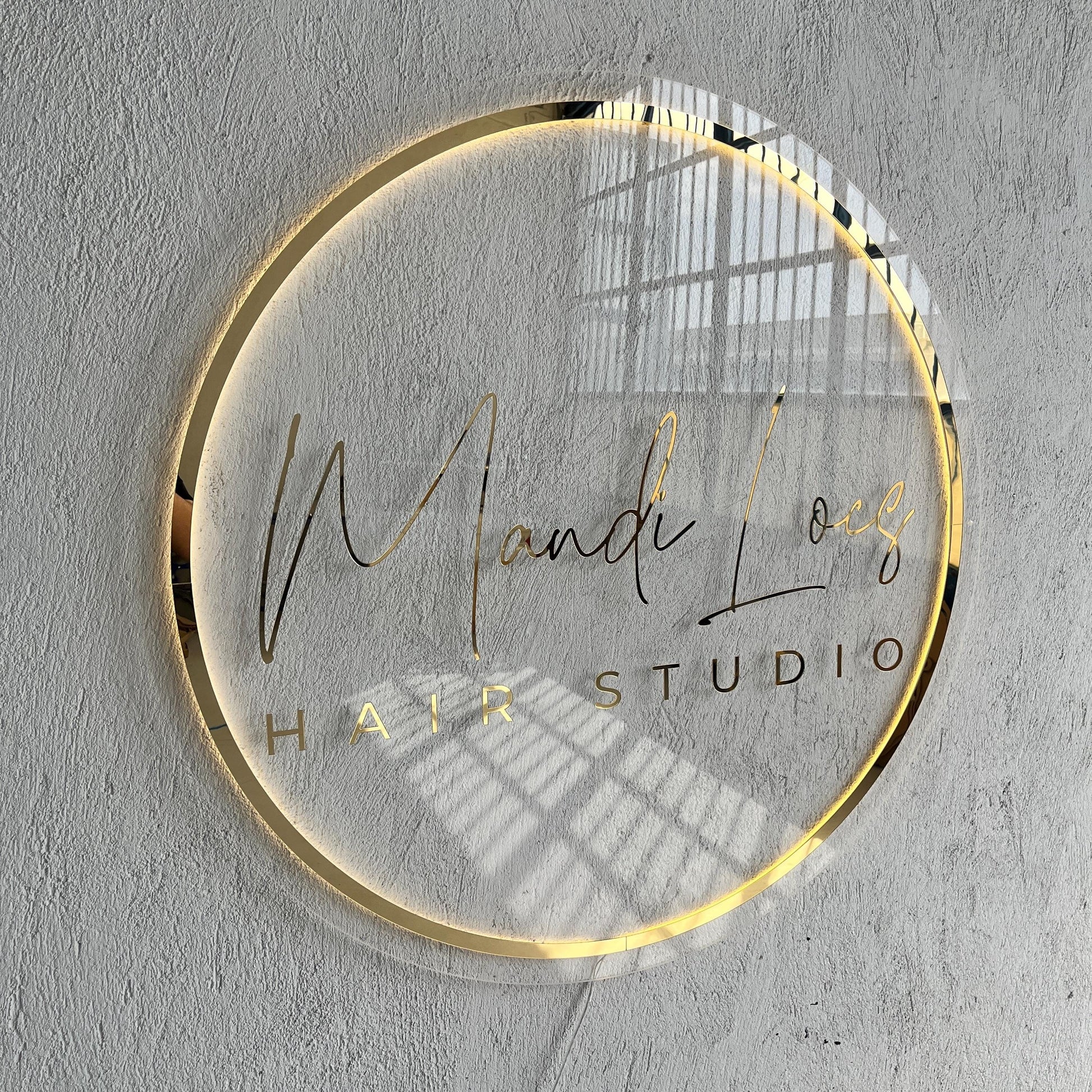Custom 3D Business Logo Sign, Backlit Acrylic Sign, Personalized Business Name Sign, Salon Wall Decor, Office Sign, Storefront Sign