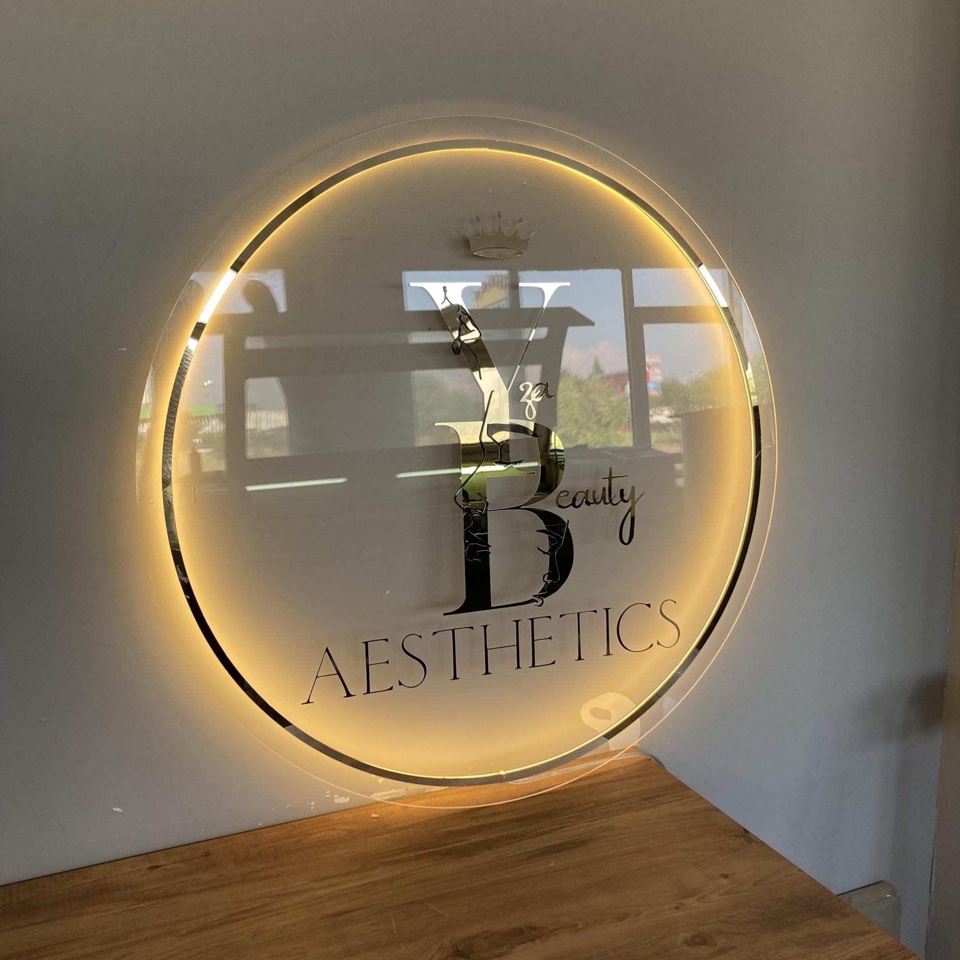 Custom 3D Business Logo Sign, Backlit Acrylic Sign, Personalized Business Name Sign, Salon Wall Decor, Office Sign, Storefront Sign