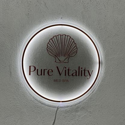 Frosted Custom Sign Business Logo, Backlit Acrylic Sign, Personalized Business Name Sign, Salon Wall Decor, Office Sign, Storefront Sign
