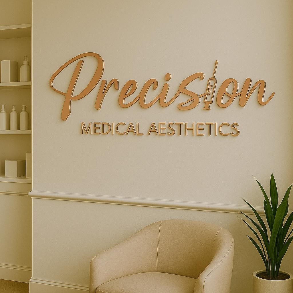 Business Logo Sign, Reception Logo Sign, Beauty Salon Sign, Laser Cut Logo Sign, 3D Business Sign, Business Signboard, Aesthetic Salon Sign