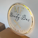 Custom Beauty Studio Neon Sign, Acrylic Salon Backlit Sign, Business Logo Signs, Wall and Door Office Sign, Wall LED Salon logo sign