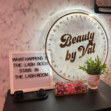 Custom Beauty Studio Neon Sign, Acrylic Salon Backlit Sign, Business Logo Signs, Wall and Door Office Sign, Wall LED Salon logo sign