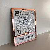 Custom Instagram QR Code Sign for Business, Laser Engraved Acrylic Social Media Plaque, Qr Code Sign For Business