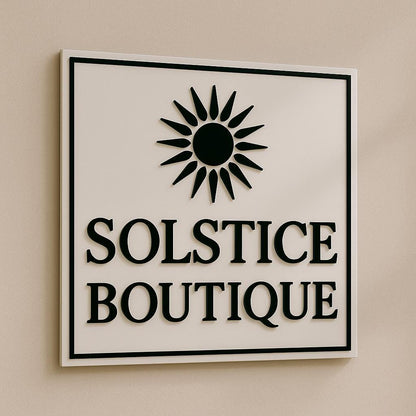 Custom Rectangle Acrylic Salon Sign, Personalized Beauty Studio Wall Logo, Business Name Sign for Esthetician, Spa or Nail Room Decor