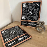 Custom Instagram QR Code Sign for Business, Laser Engraved Acrylic Social Media Plaque, Qr Code Sign For Business