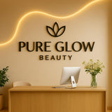 Custom Business Logo Sign, Reception Logo Sign, Beauty Salon Sign, 3D Business Sign, Business Sign, Aesthetic Salon Sign