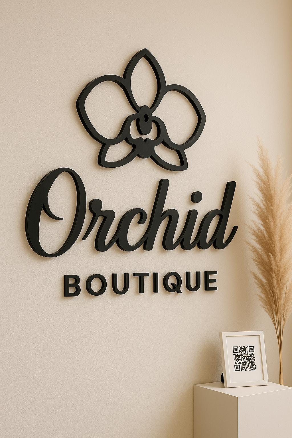 Business Logo Sign, Reception Logo Sign, Beauty Salon Sign, Laser Cut Logo Sign, 3D Business Sign, Business Signboard, Aesthetic Salon Sign