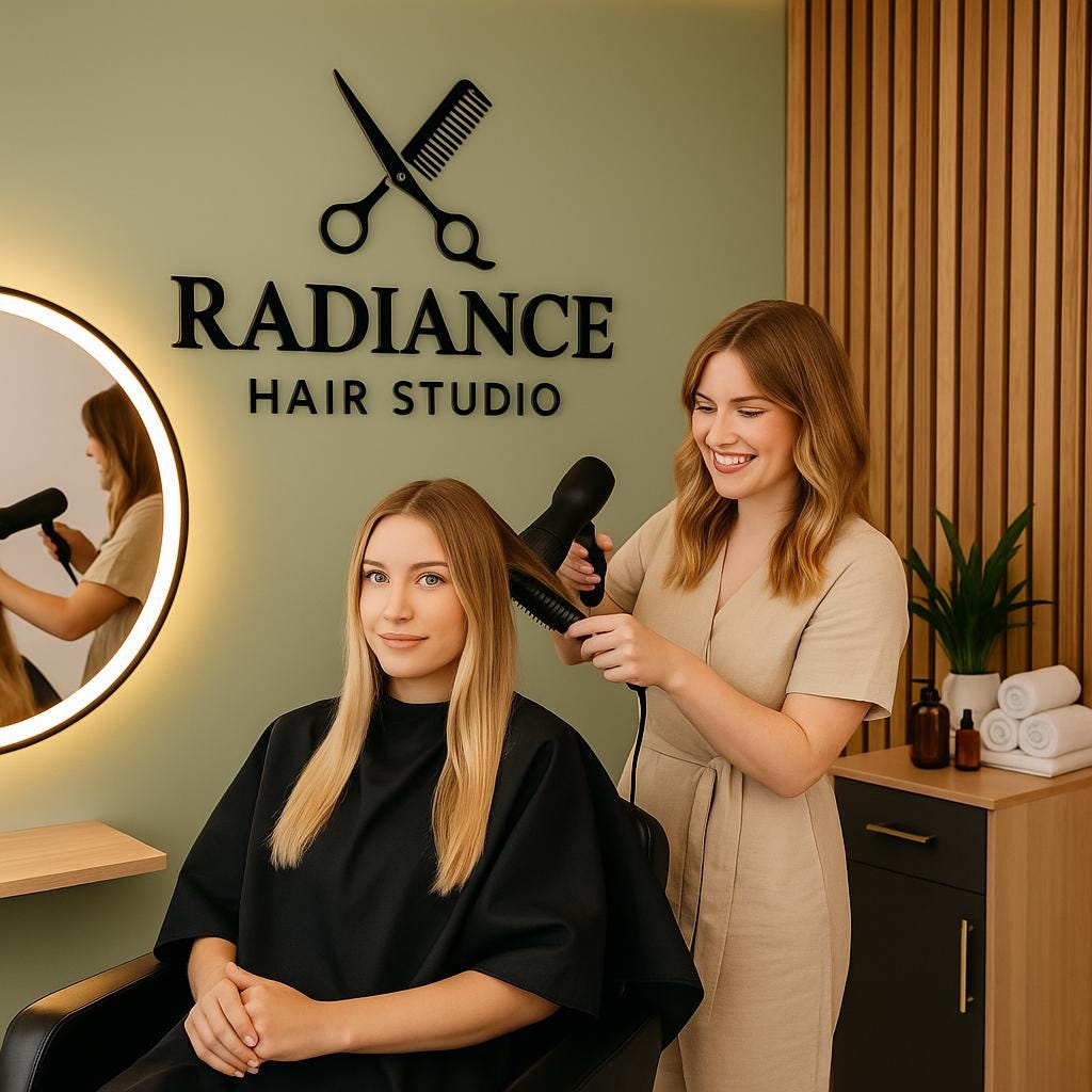 Custom Hair Salon Studio Sign for Wall Decor, Modern Personalized Beauty Salon Business Logo Signage for Hairdresser Barbershop