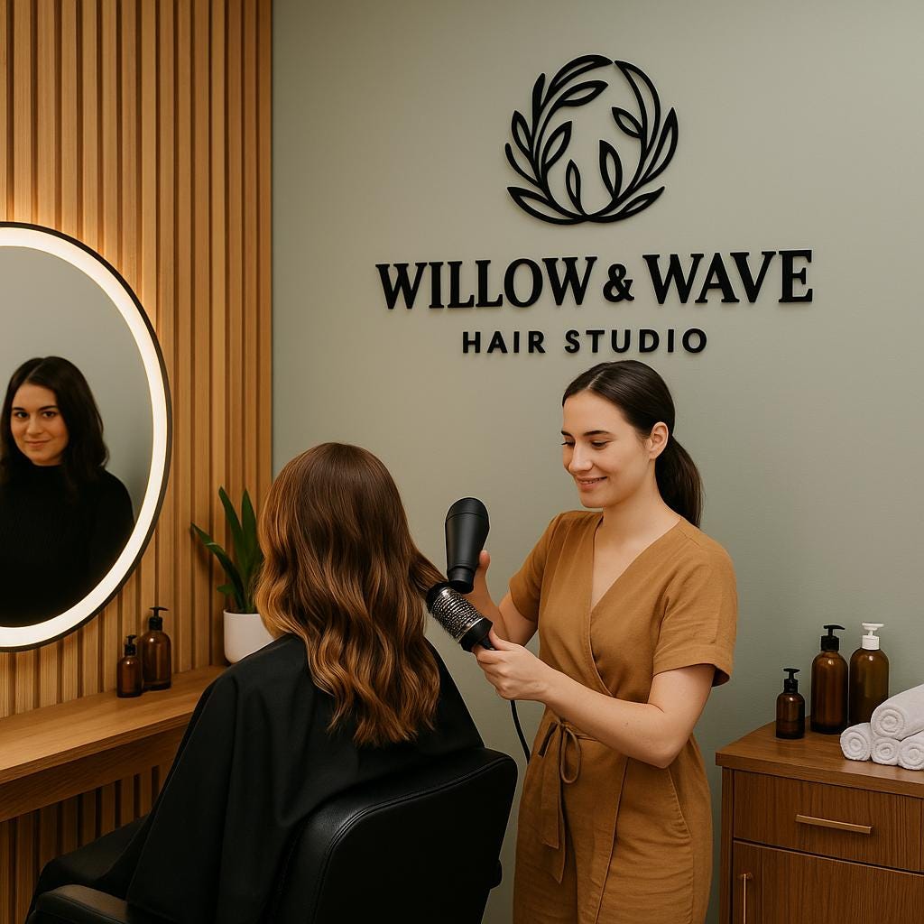 Custom Hair Salon Studio Sign for Wall Decor, Modern Personalized Beauty Salon Business Logo Signage for Hairdresser Barbershop