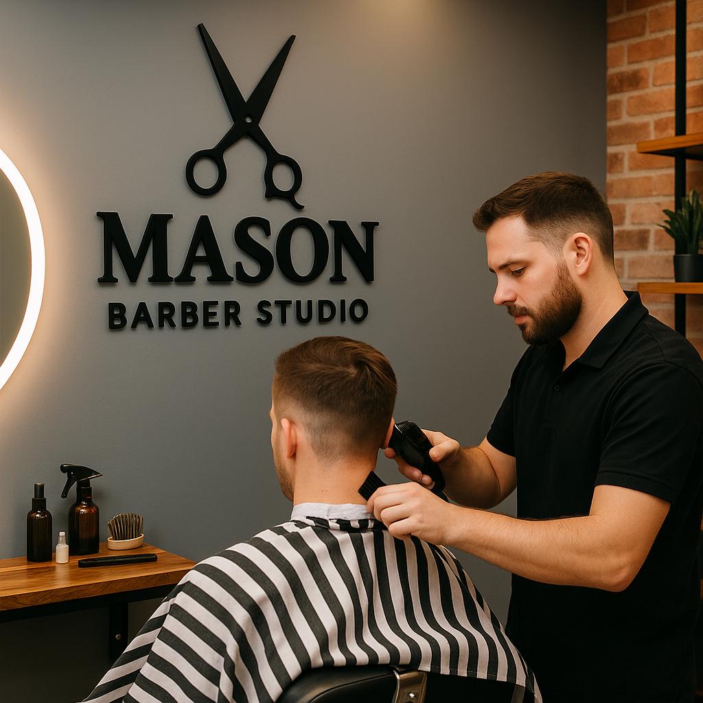 Custom Hair Salon Studio Sign for Wall Decor, Modern Personalized Beauty Salon Business Logo Signage for Hairdresser Barbershop