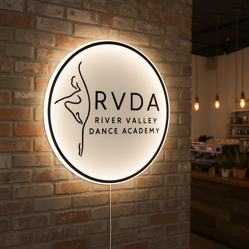 Custom Solid White Acrylic Round Neon Sign, Circle Shape with Solid Matte White Background Business Logo Display Salon Spa Decor