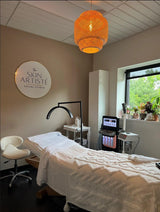 Custom Round Acrylic Salon Logo Sign with Metal Backing, Personalized Business Name Sign for Spa, Esthetician or Beauty Studio Decor