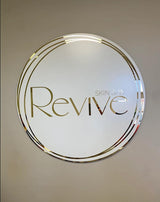 Custom Round Acrylic Salon Sign with Metal Backing, Personalized Business Logo for Spa, Esthetician Room or Beauty Studio Wall Decor