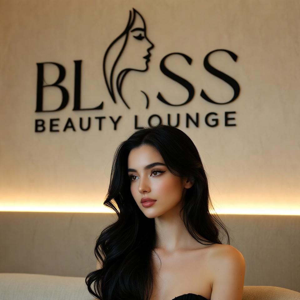 Modern 3D Acrylic Clinic Sign with Black Gloss Letters for Cosmetic Office Branding and Elegant Reception Wall Decoration