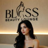 Modern 3D Acrylic Clinic Sign with Black Gloss Letters for Cosmetic Office Branding and Elegant Reception Wall Decoration