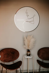 Custom Round Acrylic Salon Sign with Logo, Personalized Beauty Studio Wall Decor for Spa, Esthetician, Nail or Lash Room Branding