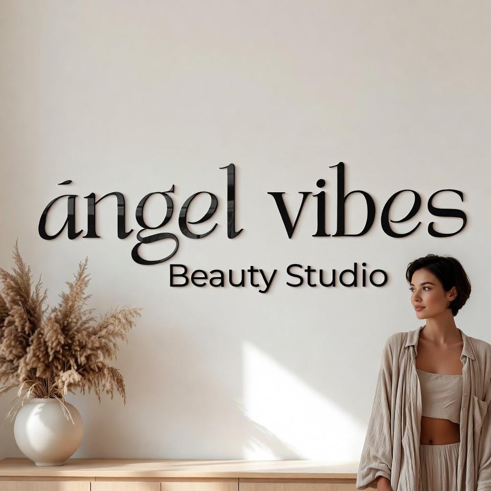 Modern Beauty Clinic Wall Logo Sign for Skincare Business Branding, Aesthetic Spa Name Display for Reception or Studio Decor