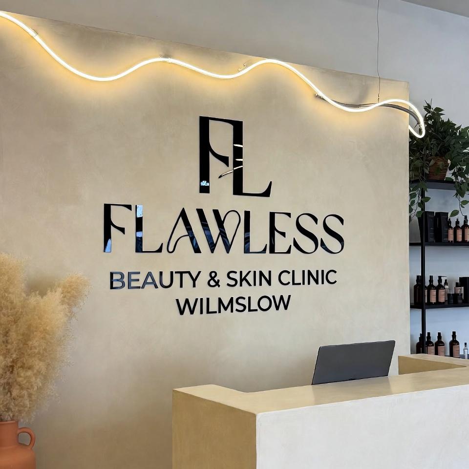 Custom Hair Salon Logo Wall Sign in Black Acrylic with Scissors and Comb Design for Botanical Studio Branding and Interior Decor