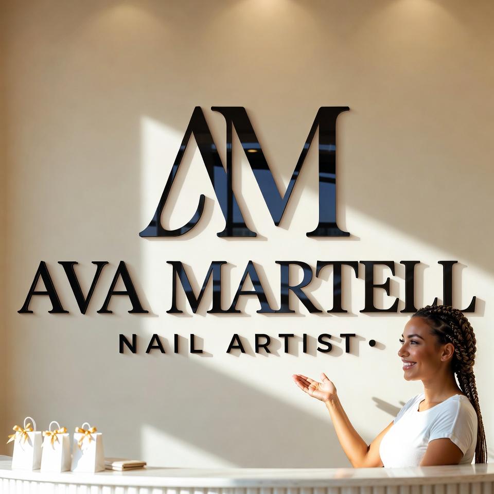 Business Logo Sign, Reception Logo Sign, Beauty Salon Sign, Laser Cut Logo Sign, 3D Business Sign, Business Signboard, Aesthetic Salon Sign