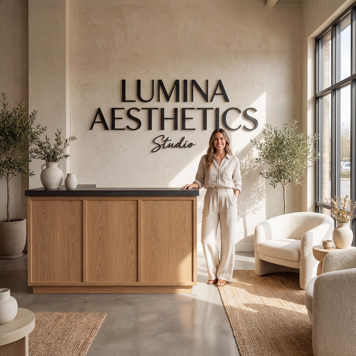 Custom Business Sign 3D Logo Office Wall Decor Acrylic Lobby Sign Salon Sign Med Spa Decor Laser Cut Professional Branding Signage Logo