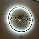 Custom Clear Acrylic Neon Business Sign – Personalized LED Sign – 3D LED Round Sign - Acrylic Neon Sign - Personalized Wall Decor Sign