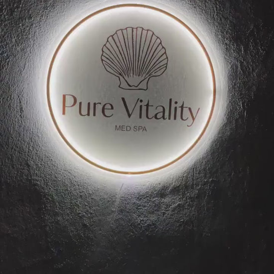 Custom Frosted Acrylic Round Neon Sign, Circle Shape with Frosted Background Business Logo Display Salon Spa Decor