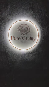 Custom Frosted Acrylic Round Neon Sign, Circle Shape with Frosted Background Business Logo Display Salon Spa Decor