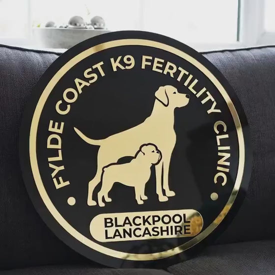 Custom Round Acrylic Salon Sign with Logo, Personalized Beauty Studio Wall Decor for Spa, Esthetician, Nail or Lash Room Branding